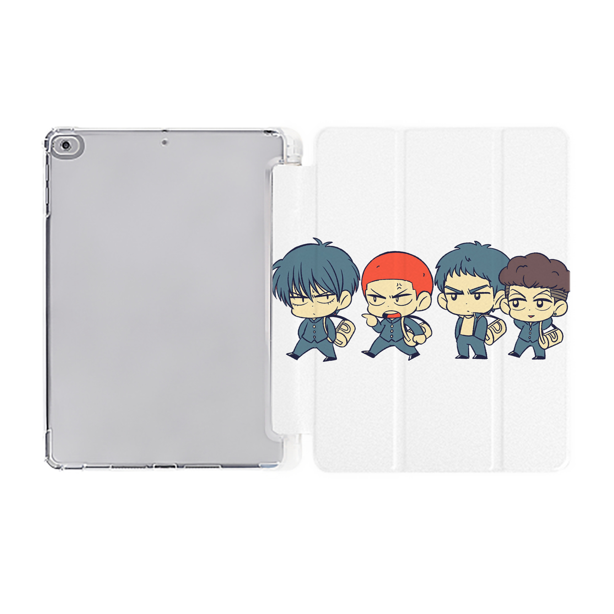 （画像用） SLAM DUNK／スラムダンク IPad ケース ペン収納付き 三つ折りスタンド PUレザー×シリコン 対応機種9.5/10.5/10.9インチ